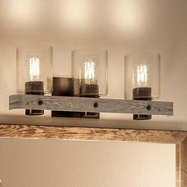 Luxury Modern Farmhouse Bathroom Vanity Light, 8.5"H x 24"W, with